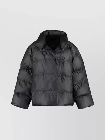 Balenciaga Oversized Puffer Jacket With Stand Up Collar In Black