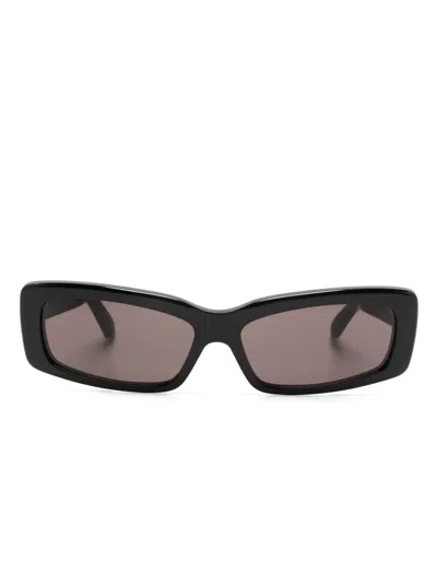 Balenciaga Oversized Rectangle-frame Sunglasses In Black