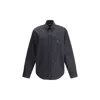 Balenciaga Black Cotton Shirt With Logo In Black