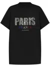 Balenciaga Oversized Strass T-shirt For Women In Black