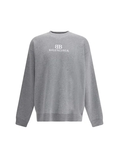 Balenciaga Oversized Sweater In Gray