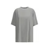 Balenciaga Beige Blackletter Script T-shirt In Gray