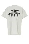 Balenciaga Grey 3b Liquefied Oversized T-shirt In Black