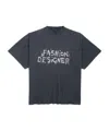 Balenciaga Oversized Painted Logo T-shirt In Black