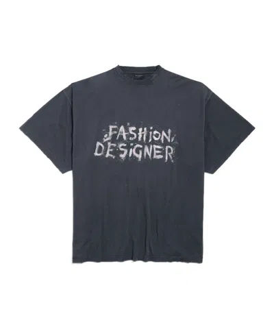 BALENCIAGA BALENCIAGA FASHION DESIGNER PRINT OVERSIZED T-SHIRT