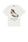 Balenciaga Basketball Sneaker Print Oversized T-shirt In Dirty White