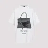 Balenciaga Oversized Graphic Print T-shirt In Dirty White