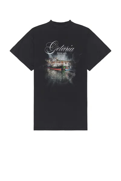 Balenciaga Oversized T-shirt In Faded Washed Black