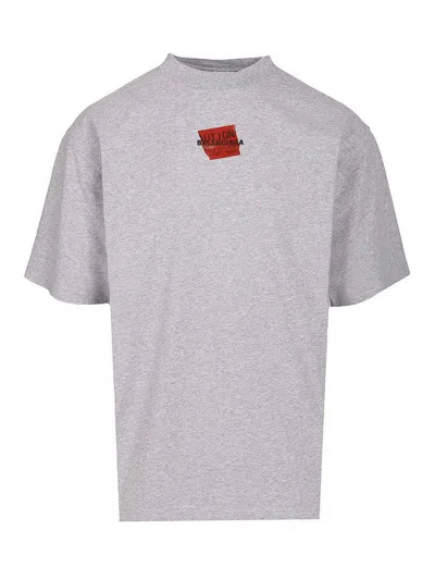 Balenciaga Oversized T-shirt In Gray