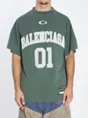 Balenciaga Graphic Print Basketball Short Sleeve T-shirt In Green