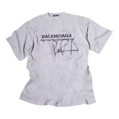 Pre-owned Balenciaga Oversized T-shirt 'heather Grey/washed Black' | Men's Size 44