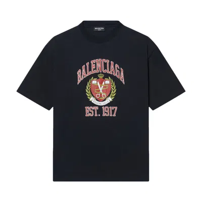 Pre-owned Balenciaga Oversized T-shirt 'marine Blue/red' | Men's Size 42