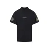 Balenciaga T-shirt Oversize In Cotone Ardesia  Uomo In Black