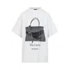 Balenciaga Oversized Graphic Print T-shirt In White