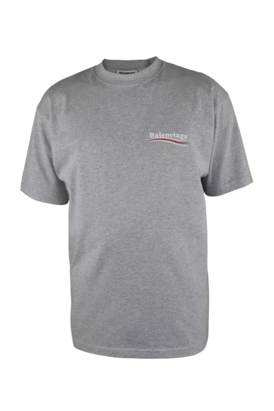 Balenciaga Oversized T-shirt In Gray