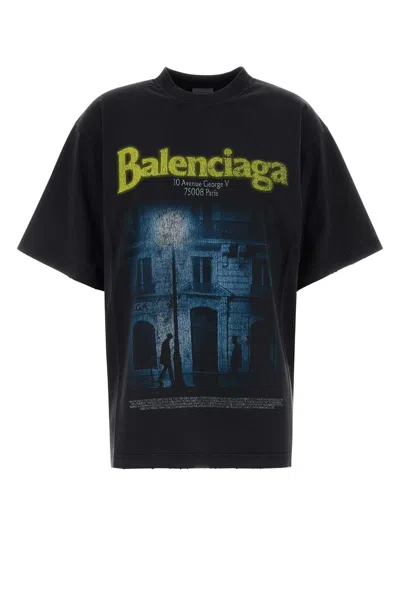 Balenciaga Oversized T-shirt In Black