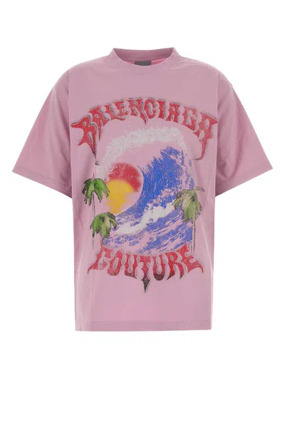 Balenciaga Cotton Vintage Surfer T-shirt In Purple