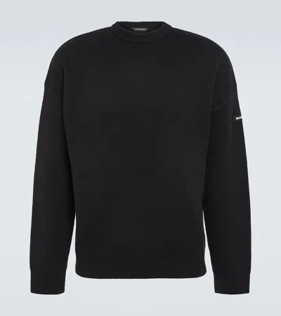 h*u様 BALENCIAGA ブラック ニットポロセーター Balenciaga Black Wool Sweater Knitted Garment In Blue | ModeSens