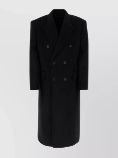BALENCIAGA OVERSIZED WOOL COAT WITH LONG SLEEVES AND NOTCH LAPELS