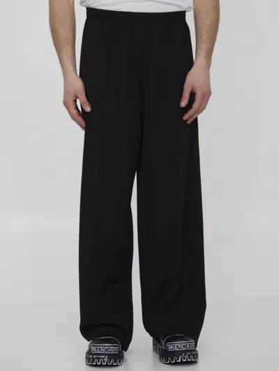 Balenciaga Oversized Wool Pants In Black