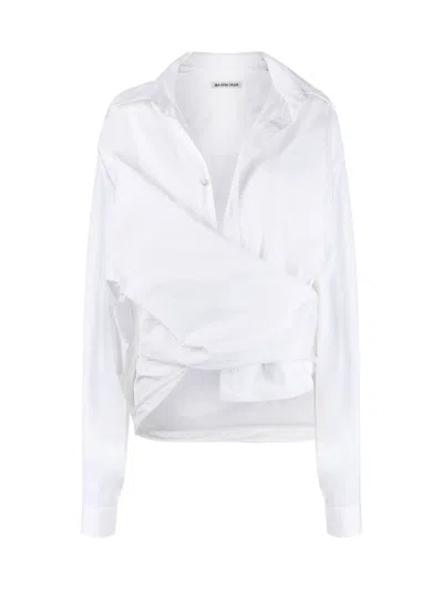BALENCIAGA BALENCIAGA OVERSIZED WRAP SHIRT