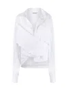 Balenciaga Oversized Wrap Shirt In White