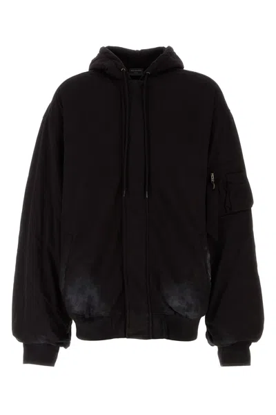 BALENCIAGA BALENCIAGA BLACK COTTON OVERSIZE SWEATSHIRT