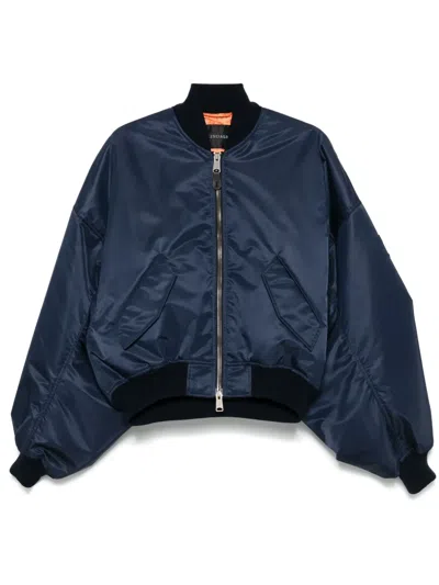 Balenciaga Round Bomber Jacket In Blue