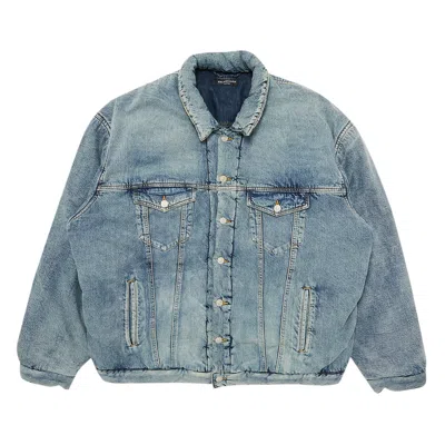 Pre-owned Balenciaga Padded Denim Jacket In Indigo | Blue | Men's Size S