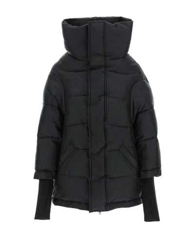 Balenciaga Padded Hooded Jacket In Black