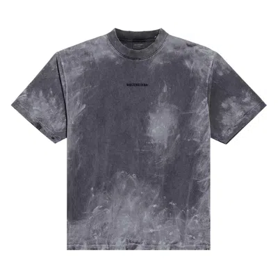 Pre-owned Balenciaga Paint Detailed Crewneck T-shirt 'grey' | Men's Size L In Gray