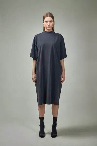 Balenciaga Painted T-shirt Dress In Blue