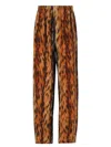Balenciaga Straight Leg Trousers Elastic Waistband In Brown