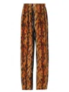 Balenciaga Straight Leg Trousers Elastic Waistband In Brown