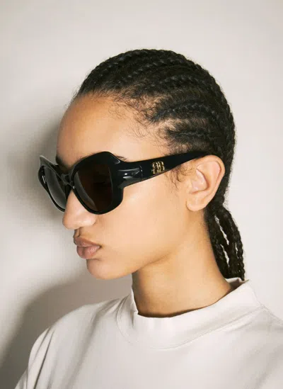 Balenciaga Palazzo Cat Sunglasses In Black