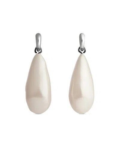 Balenciaga Palazzo Pearl Earrings In Yellow