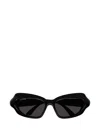 Balenciaga Grey Rectangular Ladies Sunglasses Bb0096s 001 51 In Black-black-grey