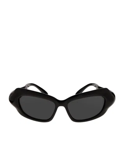 Balenciaga Palazzo Rectangular Sunglasses In Black