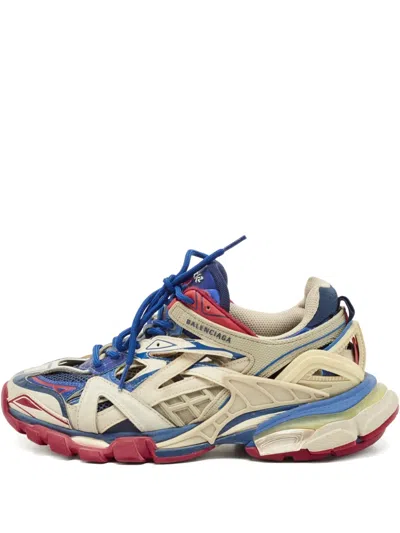 Pre-owned Balenciaga Panelled Chunky Sneakers In Neutral