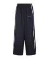 Balenciaga Sporty Trousers Featuring Side Stripes In Blue