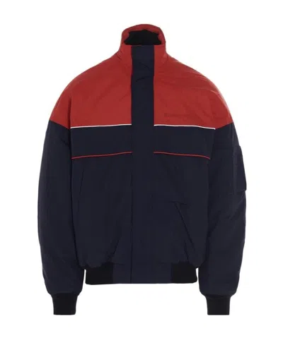 Balenciaga Panelled High-neck Coat In Black