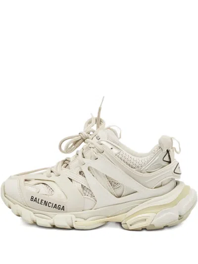 Pre-owned Balenciaga Panelled Sneakers In Gray
