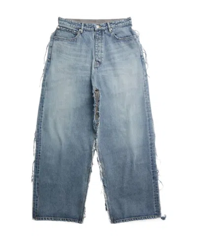 Balenciaga Pantaloni Baggy Hybrid Da Uomo In Azzurro