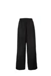 Balenciaga Trousers Elastic Waistband Lightweight Fabric Wide Leg In Black