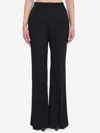 Balenciaga Tailored Flared Pants With Clean Waistband In Black
