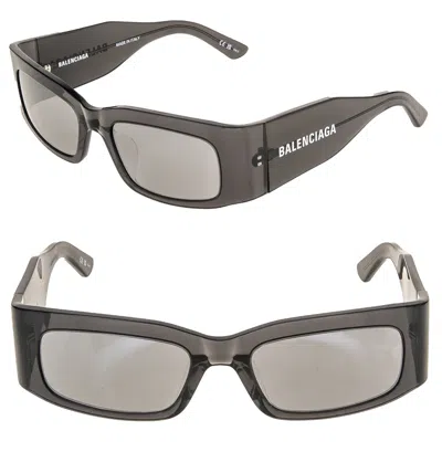 Pre-owned Balenciaga Panther 0328 Gray Silver Mirror Geometric Unisex Sunglass Bb0328s 003