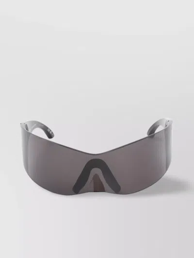 Balenciaga Panther Mask Wraparound Sunglasses In Black