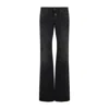 Balenciaga Fitted Low Waist Flared Wide-leg Pants In Black