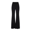 Balenciaga Fitted Black Trousers With Flared Hem In Black