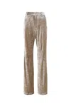 Balenciaga Velvet Wide Leg Trousers In 9799